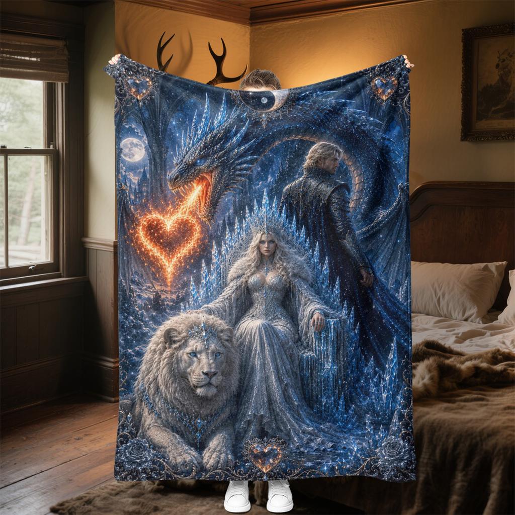 Wolf Plush Blanket Soft Comfortable All Seasons Perfect Sofa Office Naps Outdoor Travel Makes Great Gift