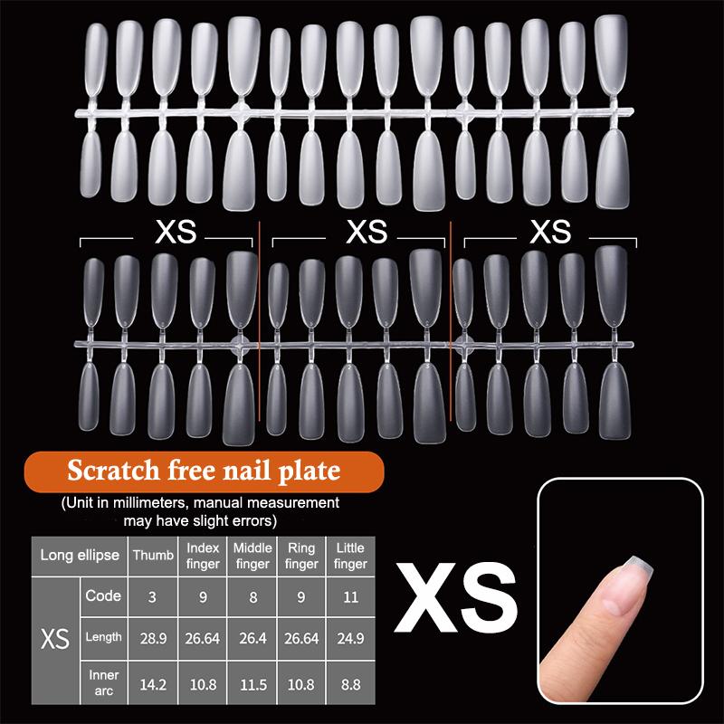 100pcs Press On Nail Tips Full Cover Ultra-Thin False Nails Patches Gel Nails Extension System Clear Fake Nails Art Accessories