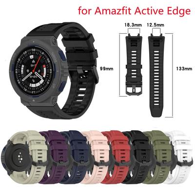 Silicone Strap For Amazfit Active Edge Smartwatch Band Replacement Bracelet For Amazfit Active Edge Wristband Accessories