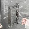 Yimi Jia Wall-Mounted Retractable Bathroom Hanger Rack with Glacier Texture