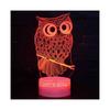 Lampe de Table de Bureau à Interrupteur Tactile Mode Enfant Hibou 3D Veilleuse LED Décoration de Chambre à Coucher Cadeaux de Noël