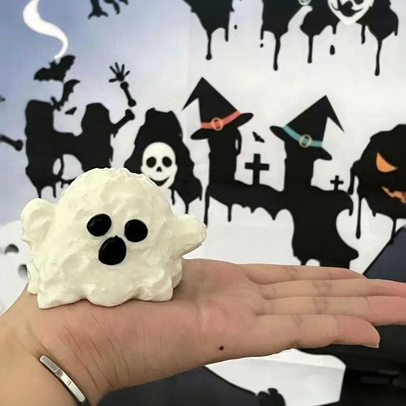 Halloween Ghost Squeezable Toy Slow Rising Soft Little Spooky Phantom Squeeze Stress Relief Fidget Toy Anti Anxiety Sensory