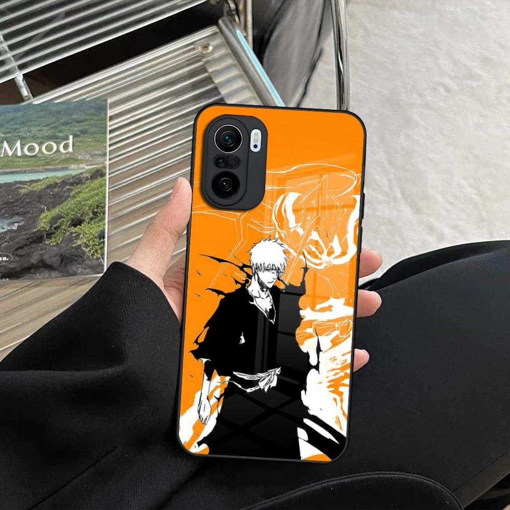 Japan B-Bleachs K-Kurosaki Ichigo Phone Case for Xiaomi Redmi Note 14 13 12 11 Ultra Pro Lite 5G toughened glass Cover