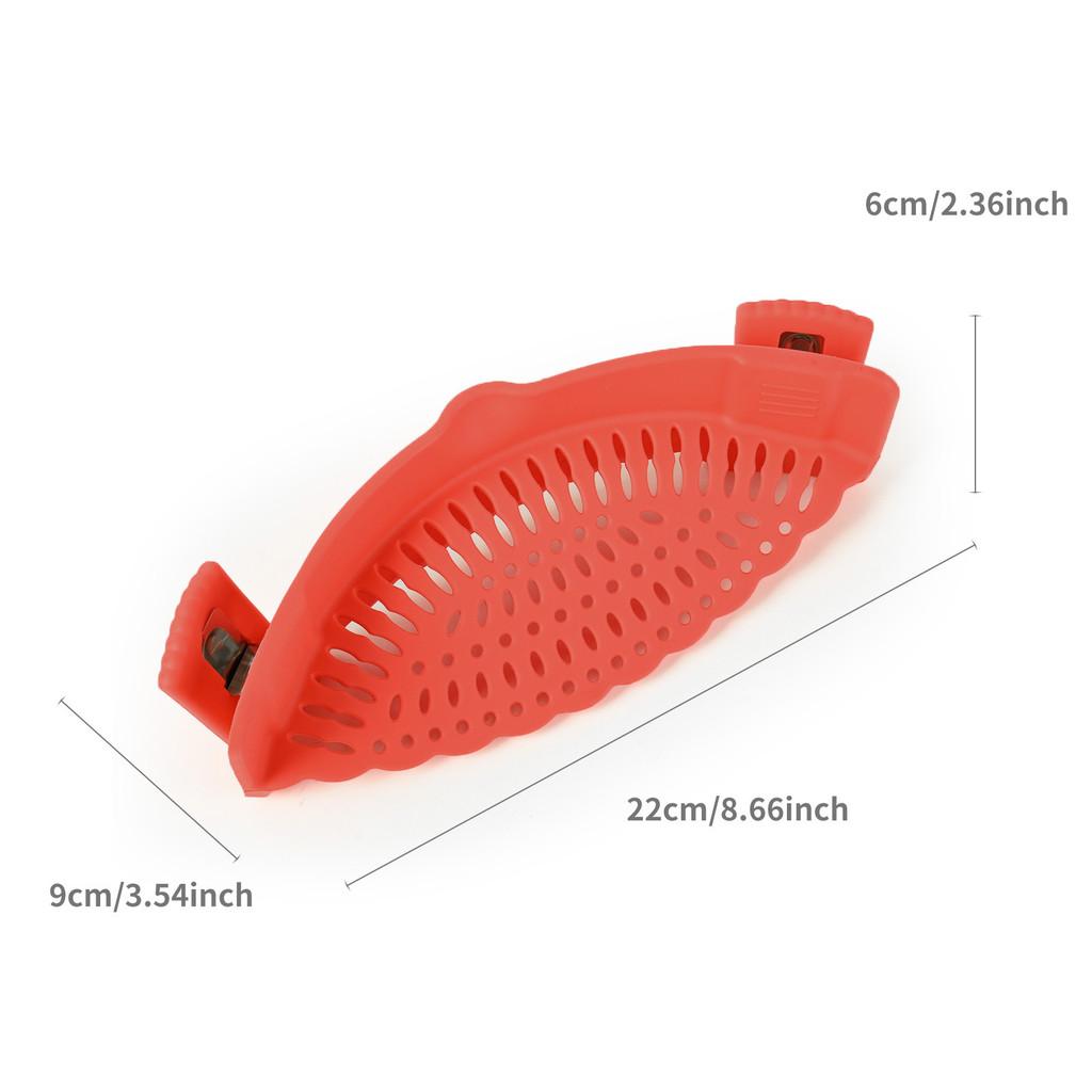 

Modern Silicone Colander With Drainage Guard For Vegetable And Fruit Rinsing красный