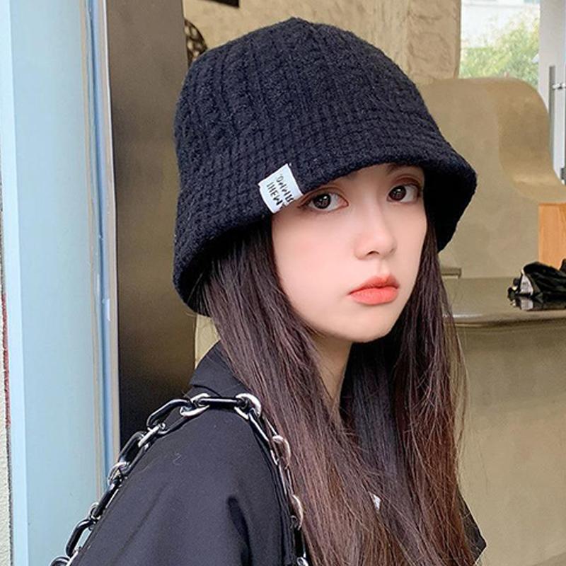 Hat Women'S Versatile Warm Ear Protection Big Head Knitted Hat Yarn Hat