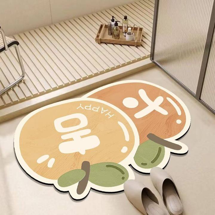 

Cartoon Cartoon Bathroom Moisture-wicking Foot Mat Slip-resistant Diatom Mud Mat Dirt Resistant Carpet Bathroom Pad 40 * 60cm