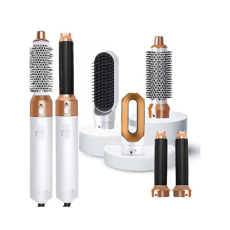 5 In 1 Hair Styler,airwrap Air Styler With Hot Air Brush Hair Dryer,straighteners Wrapper (white Gold)