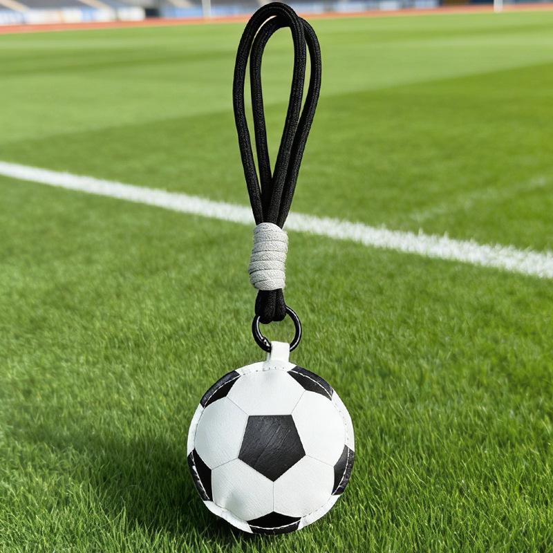 Sports Fan Keychain: Leather Basketball, Baseball, Football Charms - World Cup Bag Pendant & Gift