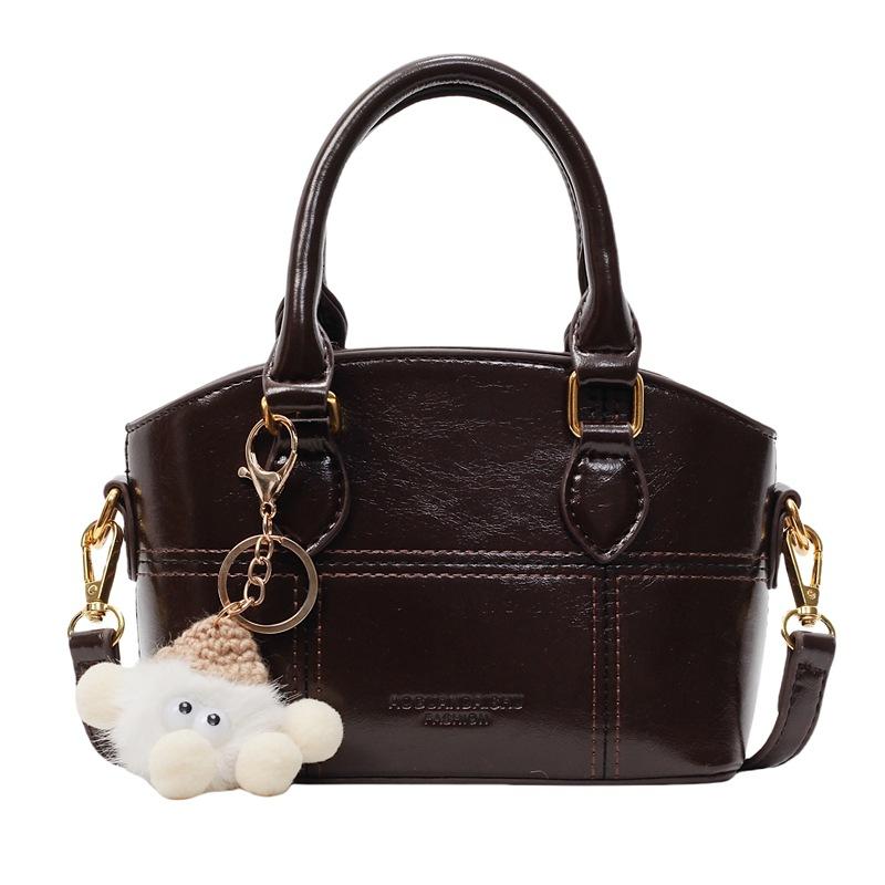 Retro versatile premium texture handbag women's new contrasting color shoulder bag commuter messenger bag