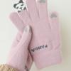 Panda Finger Warm Touch Screen Gloves Five Fingers Cartoon Cute Student Couple Riding Girl Autumn and Winter Cold Protection