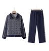 Women's 2026 Spring Casual Two-Piece Suit: Middle-Aged & Elderly Zipper Jacket & Sports Top