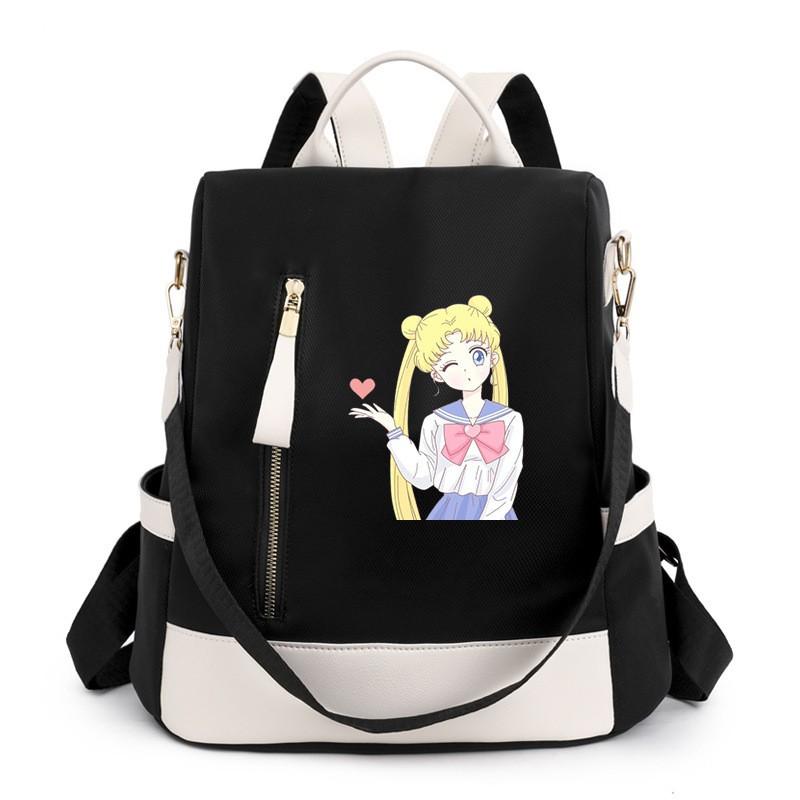Segelmond-inspiriertes Damen-Oxford-Nylon-Rucksack für Reisen, Schule, Streetwear, Freizeit