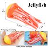 Oenux Ocean Animals Model Jellyfish Starfish Sea Anemone Coral Action Figures Aquarium PVC Miniature Educational Kids Toy Gift