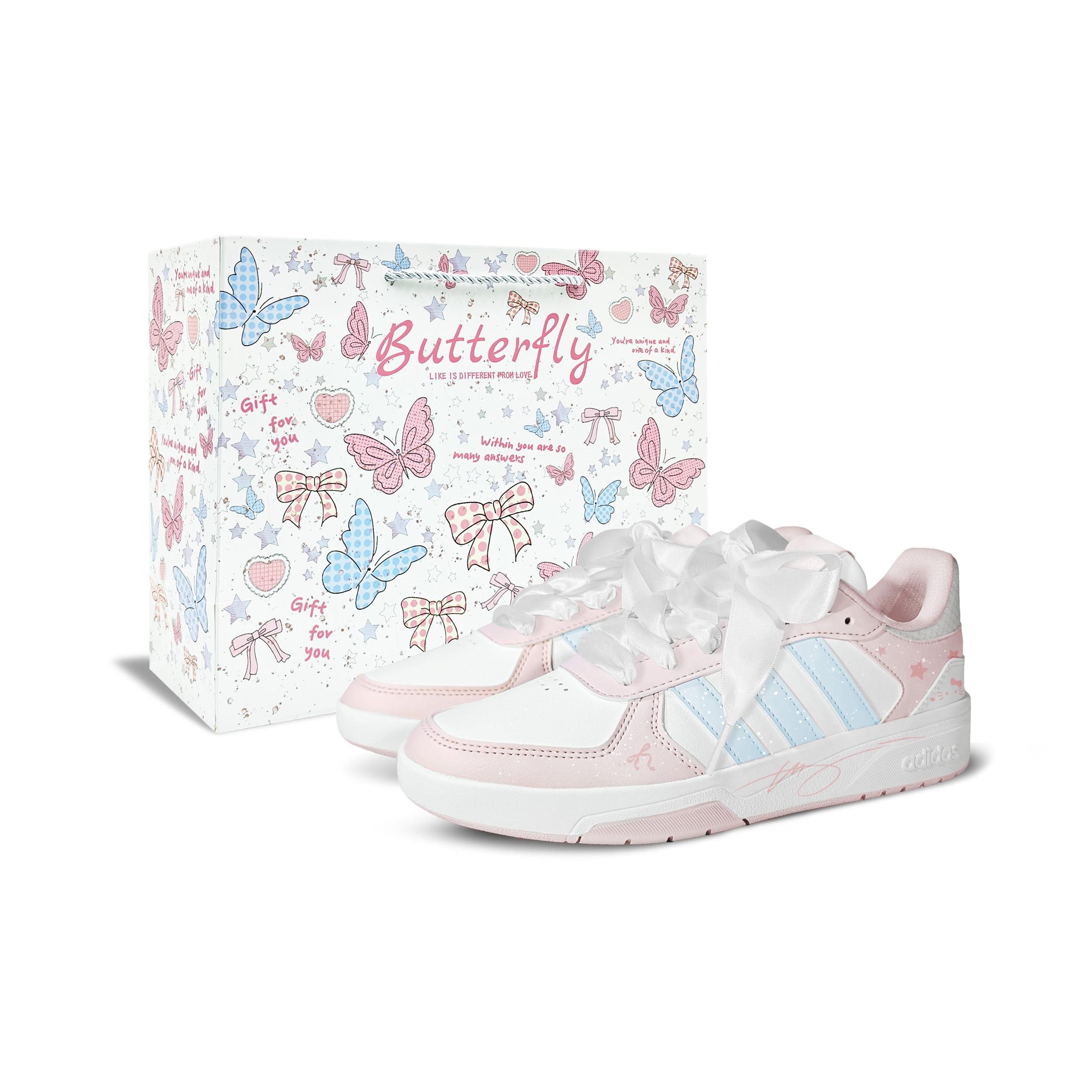

Adidas COURTBEAT Blue Island Cat BOX Synthetic Leather Low top Skateboard Shoes Unisex Pink Blue KI6785(Team-831-BOX) 35⅔