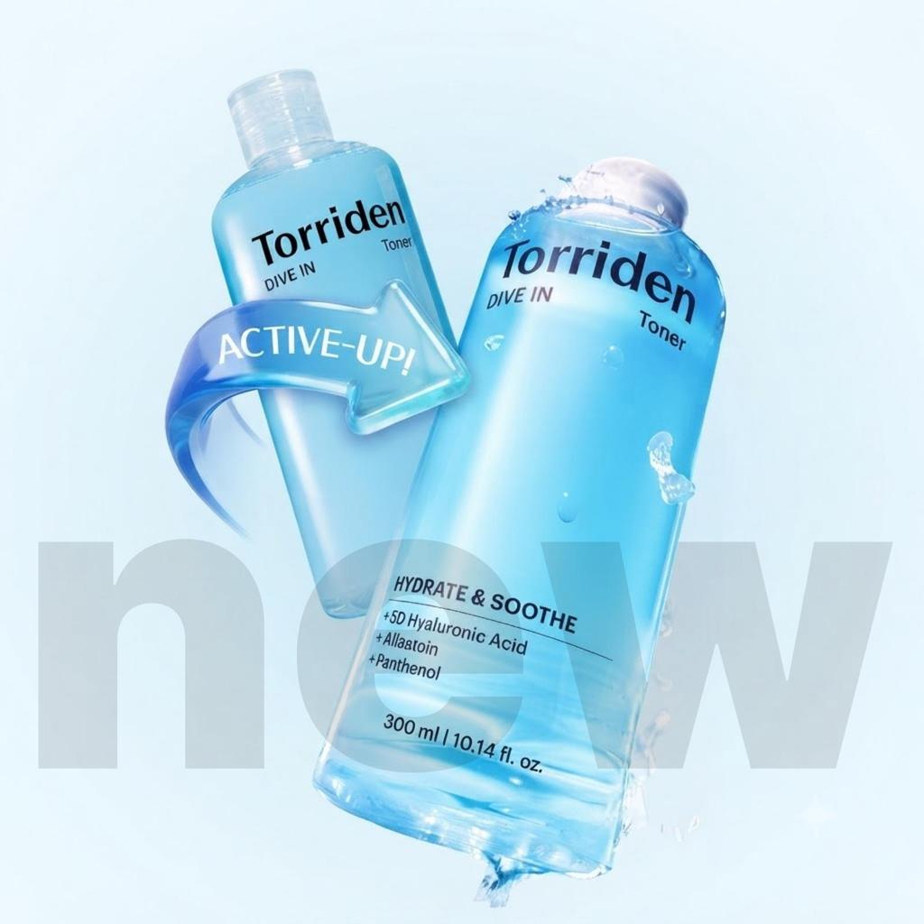NEW Torriden DIVE-IN Low Molecular Hyaluronic Acid Toner 300ml Set (+100ml)