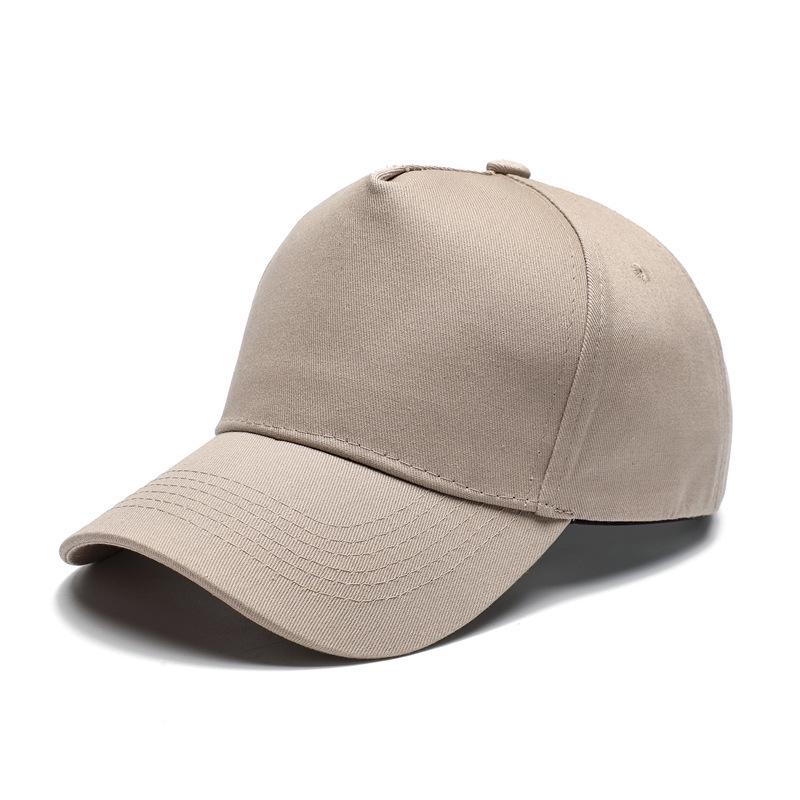 Pure Cotton Five-Panel Baseball Cap with Logo Embroidery, Breathable Sun Protection for Volunteer Activities