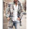 Spring New Men's Pocket Versatile Daily Retro Stand Up Collar Medium Long Woolen Coat Men's Casual Coat Men's Clothing
