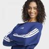 AdidaS Women S eSSential Fleece SweatShirt Navy 3 Stripe
