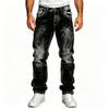 Men's Casual Distressed Straight Leg Jeans Hip Hop Denim Pants for Spring and Fall