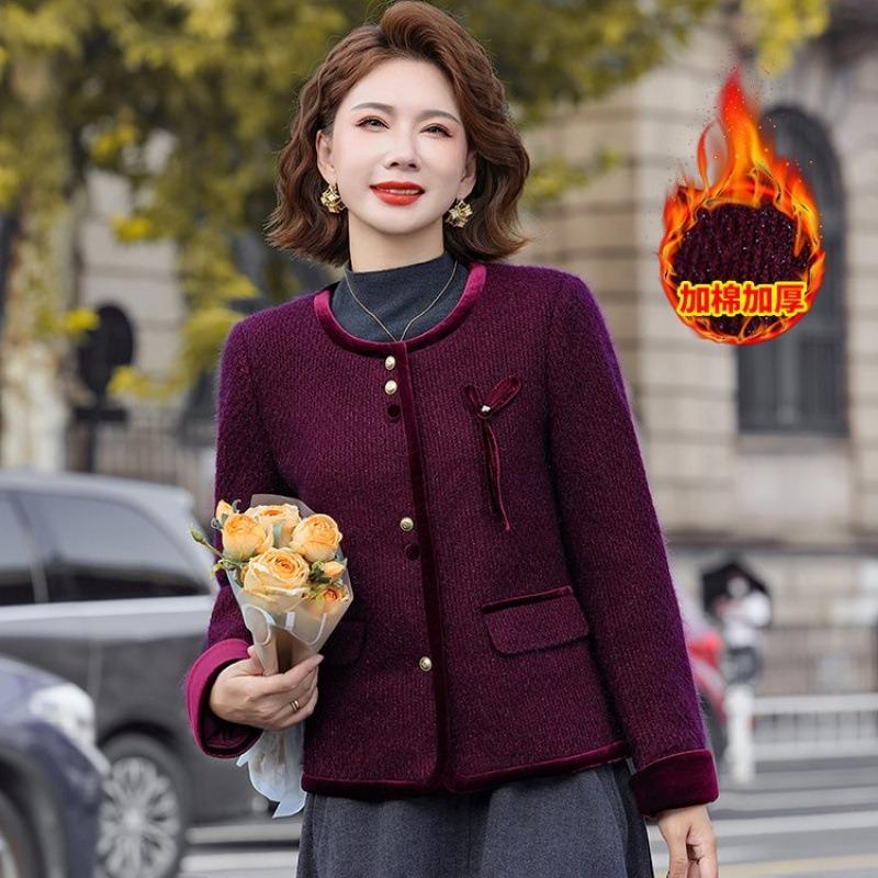 Dignified and atmospheric autumn coat fashionable middle-aged woman spring and autumn thick elegant high-end top