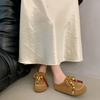 Fashion Retro Beaded Heightened New Summer 2025 Platform Slippers Retro Baotou Foreign Temperament Women's Shoes