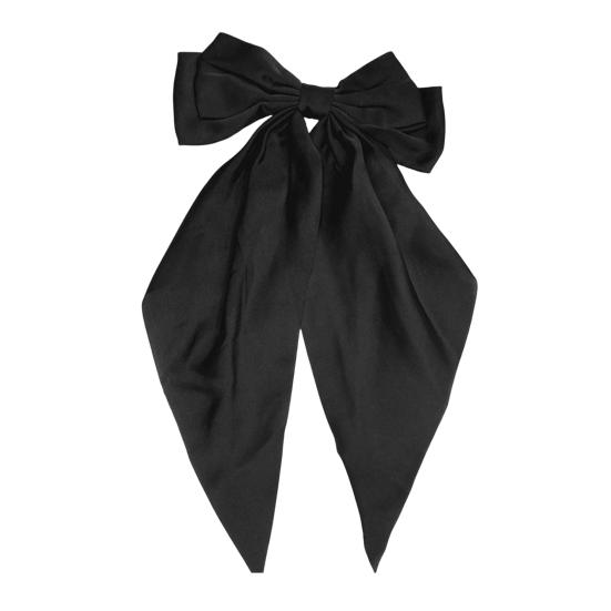 Women Hairpin Large Size Long Ribbon Bowknot Decor Spring Hair Clip Lightweight Back Head Hair Pin Hair Accessory