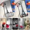 Red Umbrella Eiffel Tower Case For Oppo A16 A76 A96 A58 A78 A98 A5 A9 A91 A15 A17 A77 A52 A72 A74 A94 A54S A57S Cover