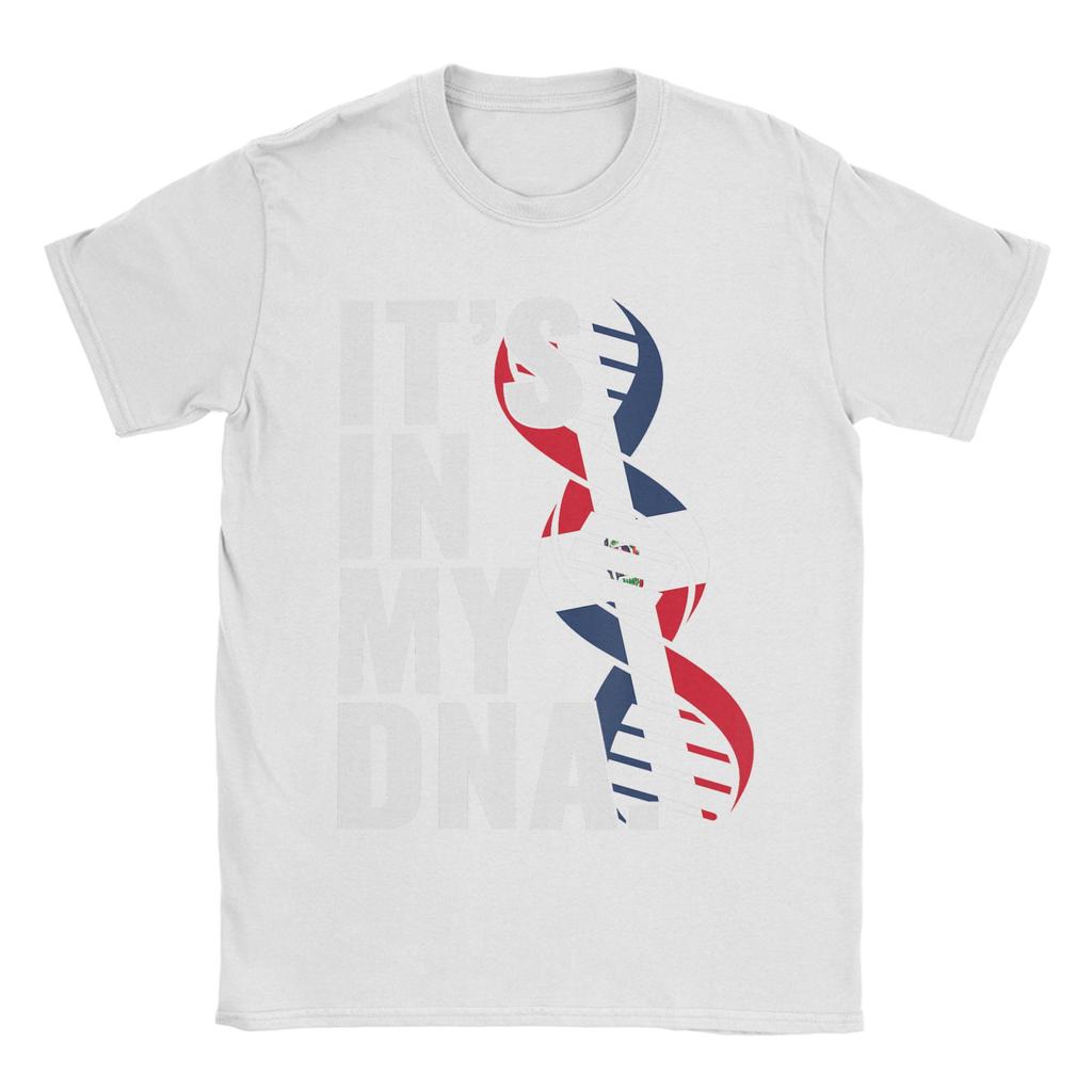 Dominican Republic Roots Flag Fingerprint Graphic TShirts for Unisex Cotton Tees Round Collar Short Sleeve T Shirts Gift Idea Tops