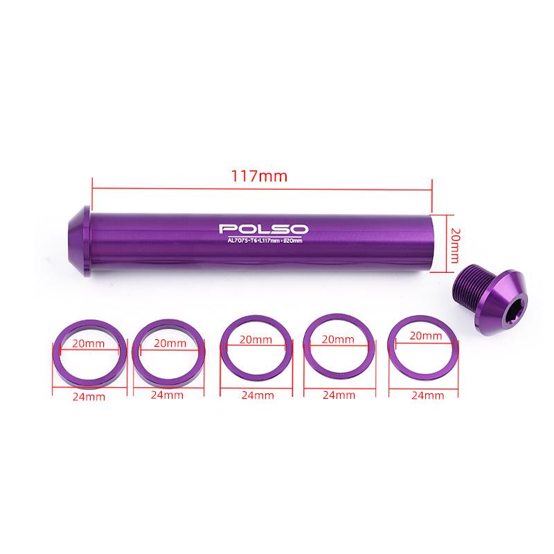 High-Strength BMX Thru-Axle Peg with 100x20 Aluminum Alloy Front Hub