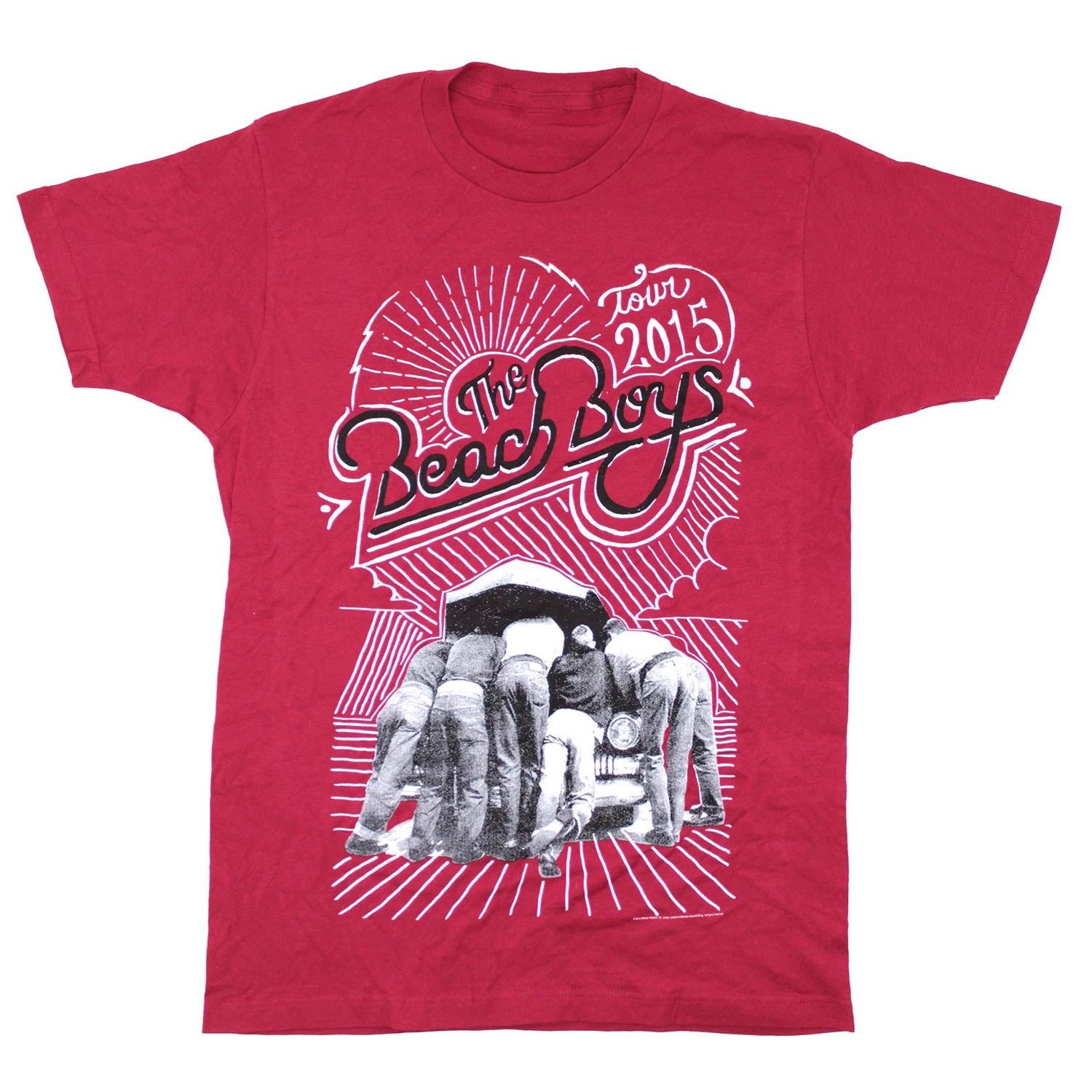 Men s Beach Boys The Beach Boys Tour 2015 T-shirt Small Red XL