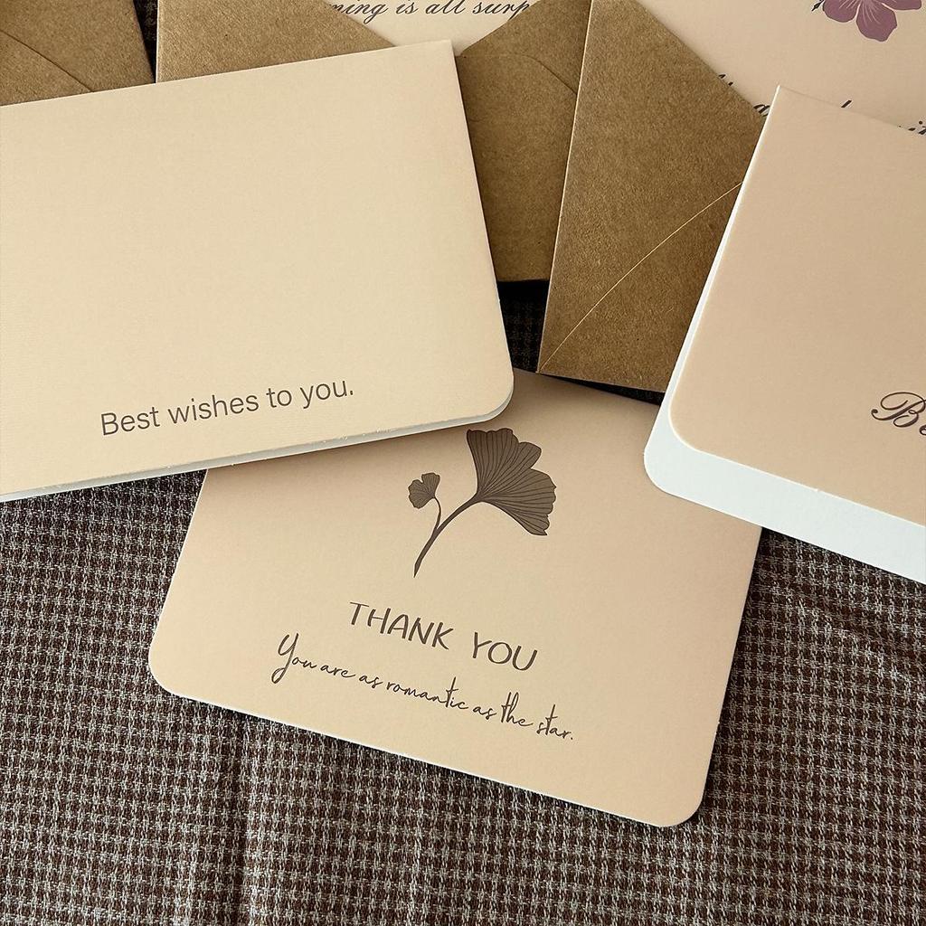 Handmade Folded New Year Blessing Card: Blank & Handwritten Message