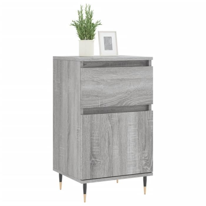 VidaXL Buffets 2 pcs sonoma gris 40x35x70 cm bois d'ingénierie 831145