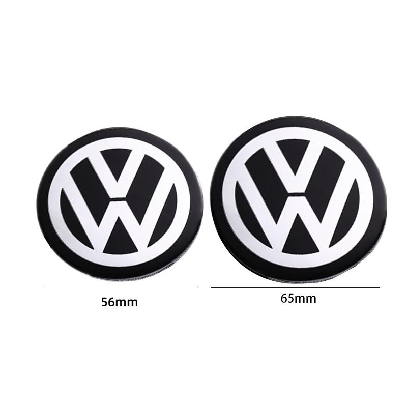 2026 Hot 4PCS 56mm 65mm Car Wheel Center Hub Emblem Sticker for VW Volkswagen Golf Polo Passat Touran Jetta Interior Mouldings XTR-Z63