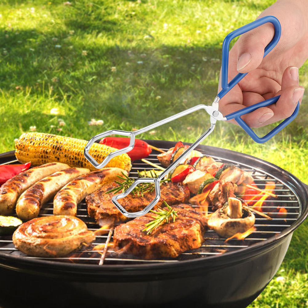 Stainless Steel BBQ Clip Buffet Food Tongs Meat Steak Kitchen Clamp Serving Tool