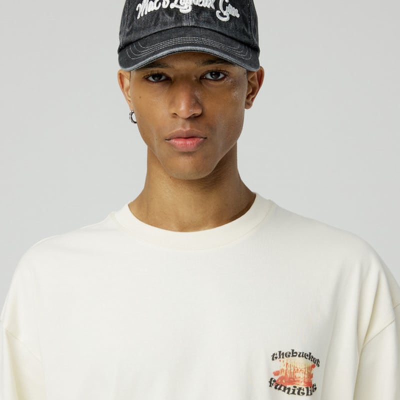 MAGOODGAN Headwear 9317 Chain-Embroidered Black Denim Ballcap