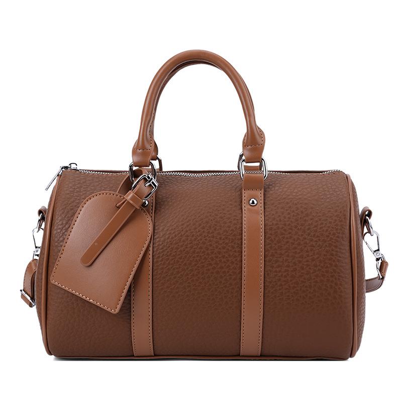 Damenhandtasche neue vielseitige weiches Leder kontrastierende Handtasche modische Schulterpolster-Tasche Umhängetasche