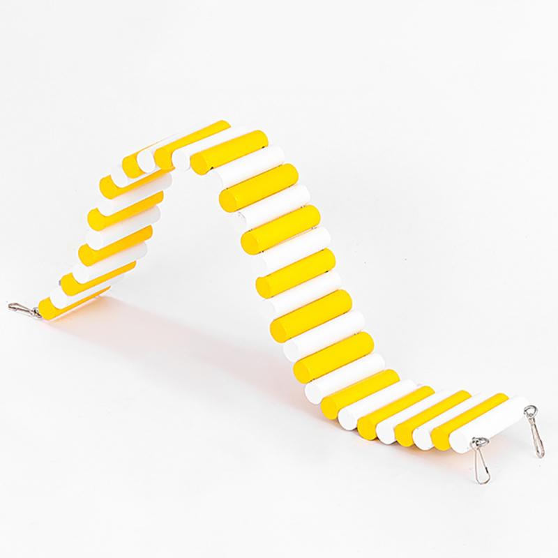 Hamster Colorful Exercise Ladder High-strength Natural Wooden Climbing Toys Pet Supplies With 2
