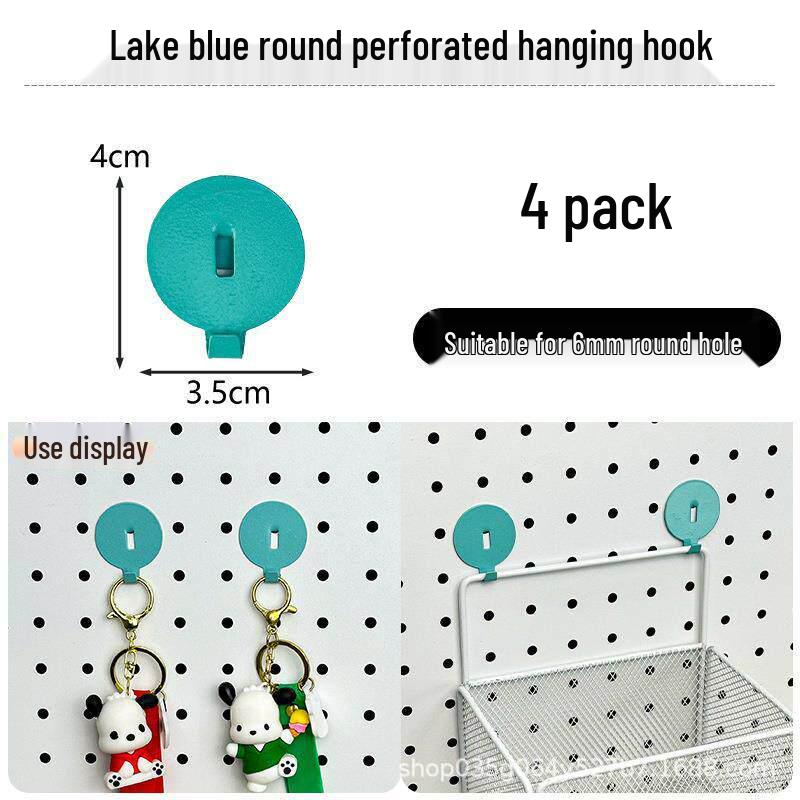 Pegboard Wall Organizer with Hooks - No-Drill Storage Rack for Entryway or Study Room.