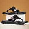 Fashion Genuine leather Men Flip Flops Summer Beach Flip Flops Men Fashion Casual Trend Hot Sale Summer Men Slippers Beach Outdoor