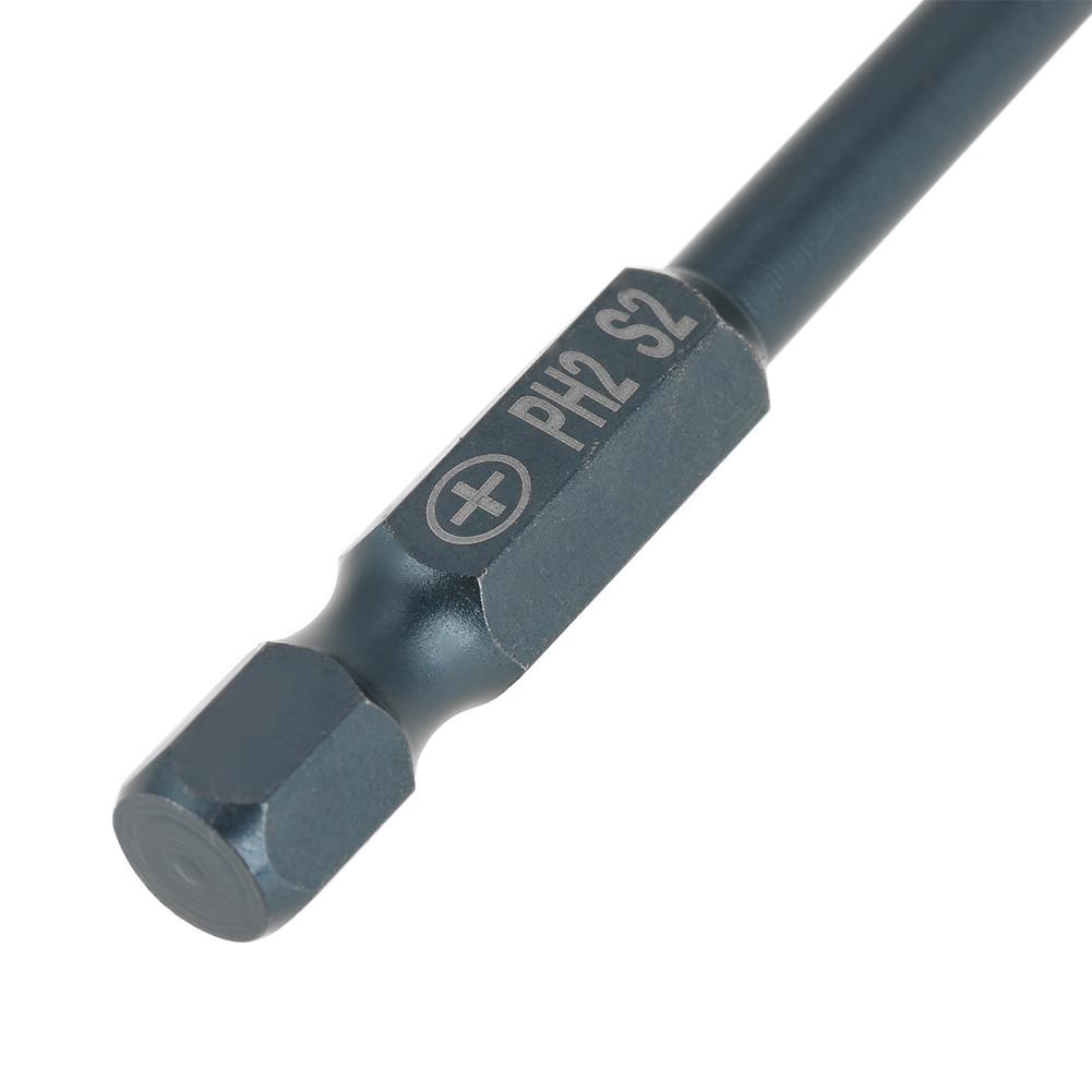 10pcs S2 Steel Cross Head PH2 Screwdriver Bits Set 14inch Hex Shank 100mm