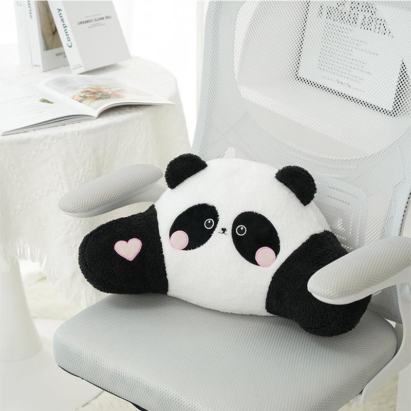 Cute Panda Plush Cushion With Embroidered Animal Design For Living Room Comfort
