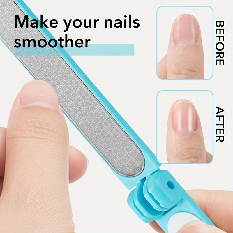 Folding Nail File Dual Sided Nail Files for Polishing Filing Artificial Nails Compact Travel Manicure Tool