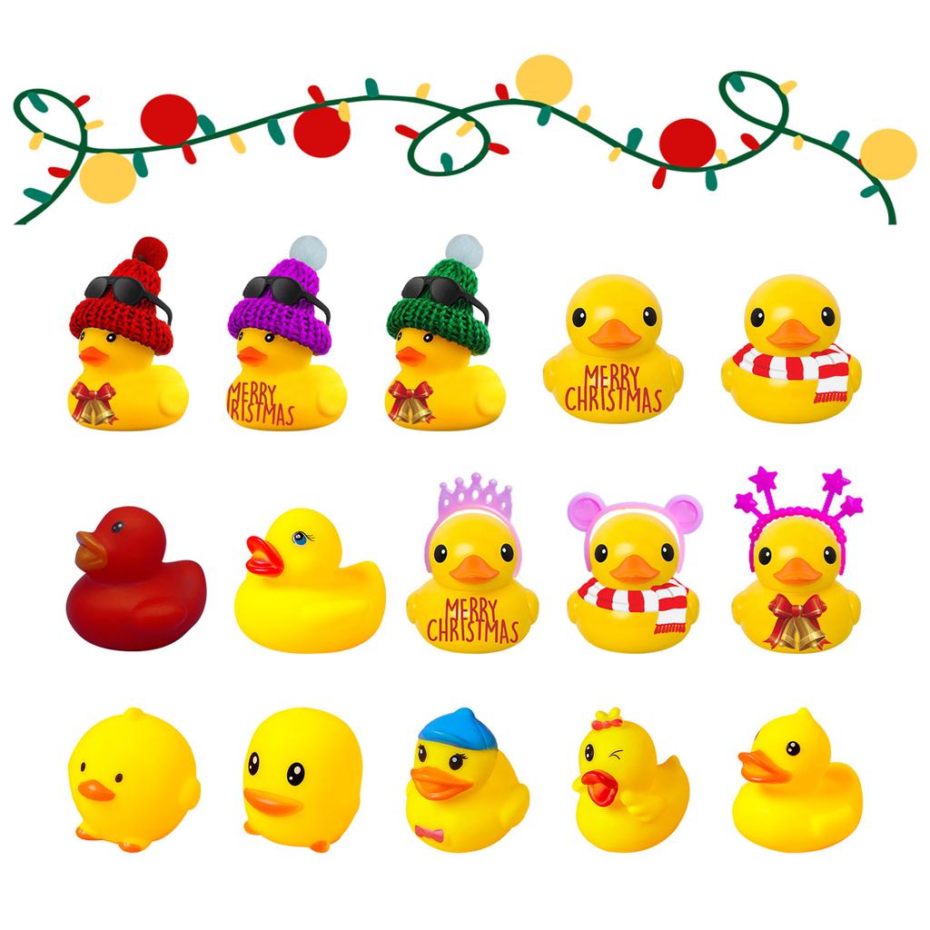 Cheap New Christmas Duck Advent Calendar 24 Grid Rubber Ducks Gift Box 24  Days Countdown Surprise Gift Box Rubber Ducky Bath Toys | Joom