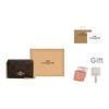 Coach Kette 10 Schnappverschluss Monogramm Canvas Und Leder Ketten Geldbörse Umhängetasche Mini Damen Taschen Dunkelbraun 6650-IMAA8