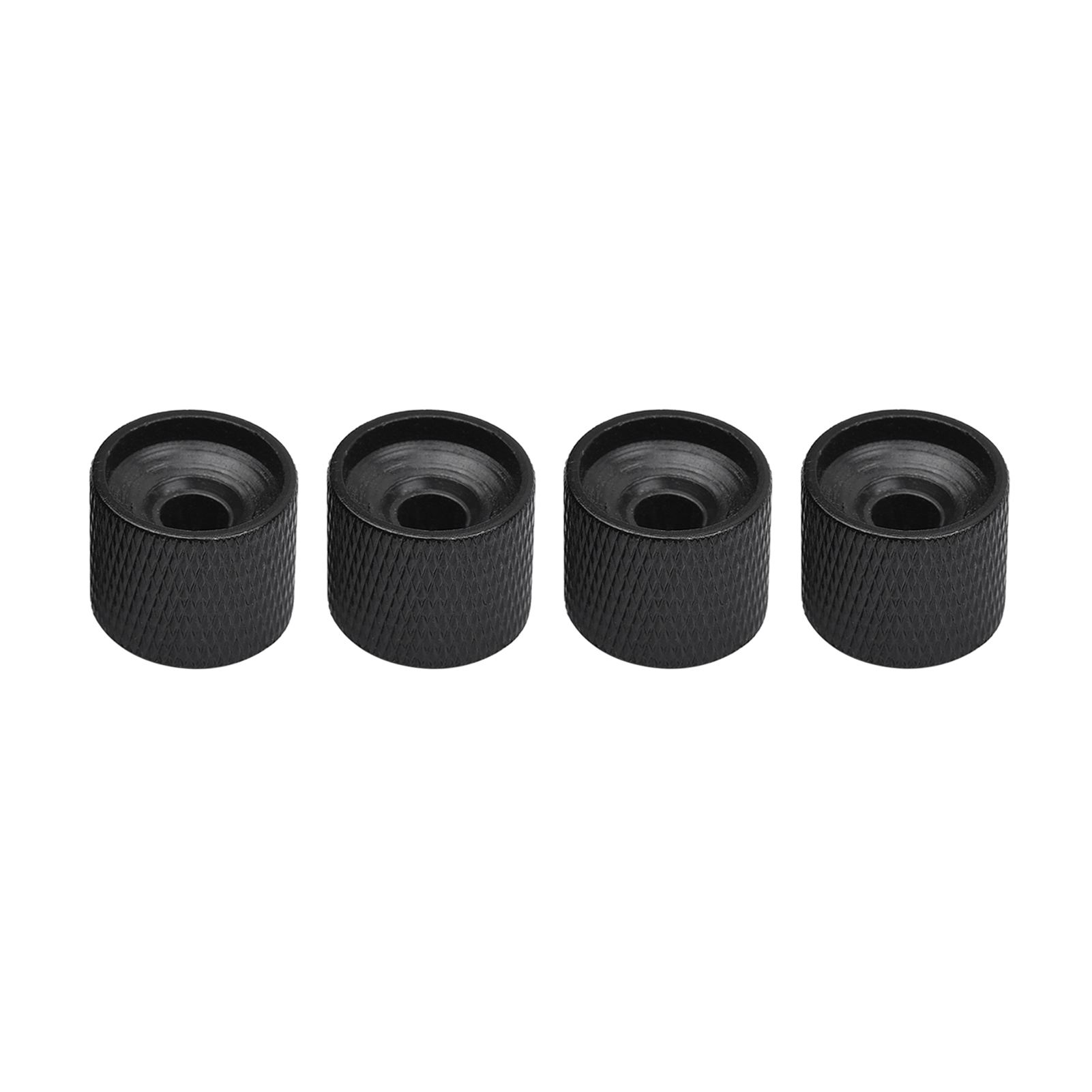 

4 шт. Металеві ручки регулювання гучності та тону, купольні ручки, набір з внутрішнім шестигранним ключем для електрогітари, бас-гітари чорний