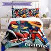3pcs UFO Robot Grendizer1 Cover Set - Personalized Name, HD Printed Bedding with 1 Cover and 2 Pillowcases - Perfect for Home Decor, Easy Care