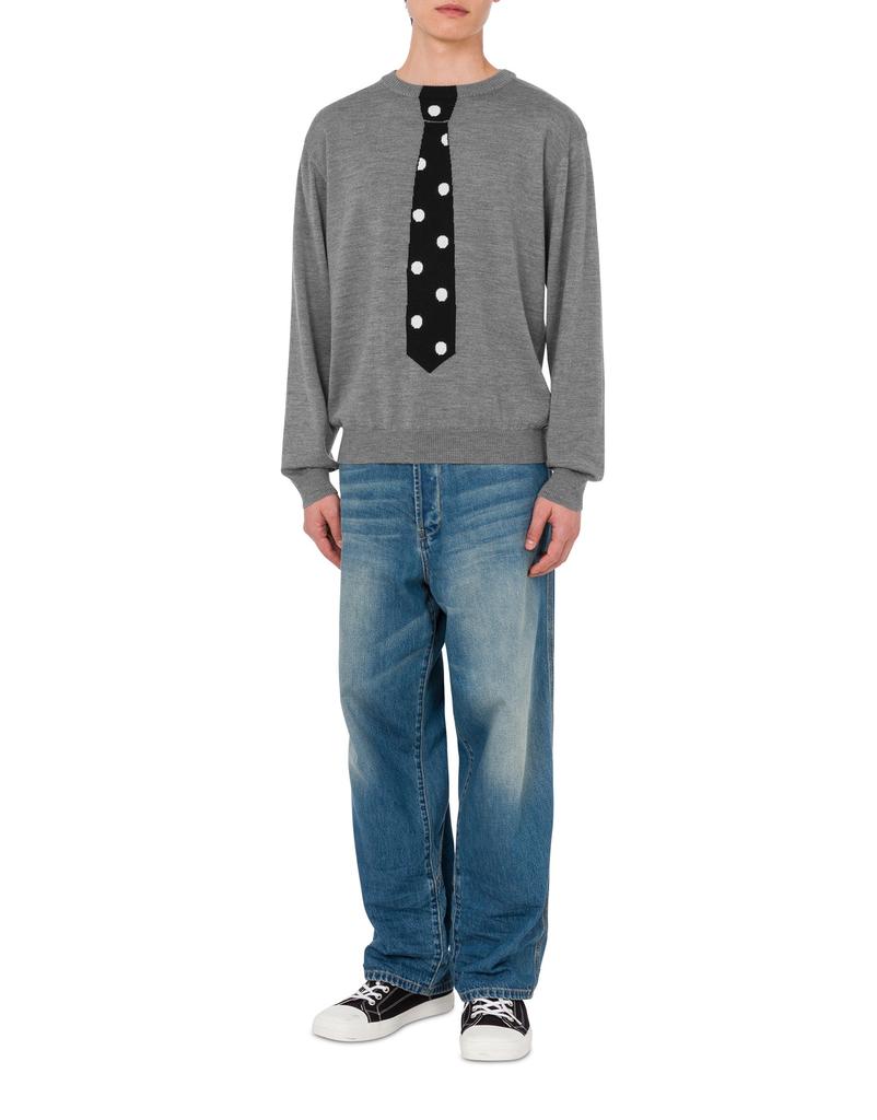 MOSCHINO Tie Merino Wool Knit
