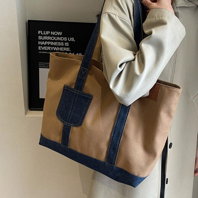 Canvas Large Bag Handbag Retro Shoulder Bag Fashion Women's Bag Women's Handbag Large Capacity Tote Bag Women's Bag