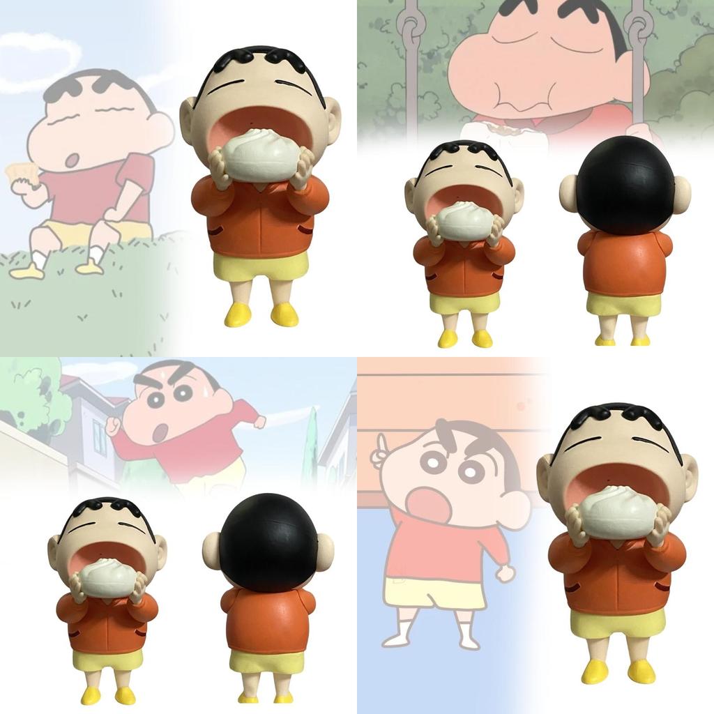 Charming Plastic Crayon Shinchan Anime Figure Of Shinnosuke With Bun Cute Collectible Decor