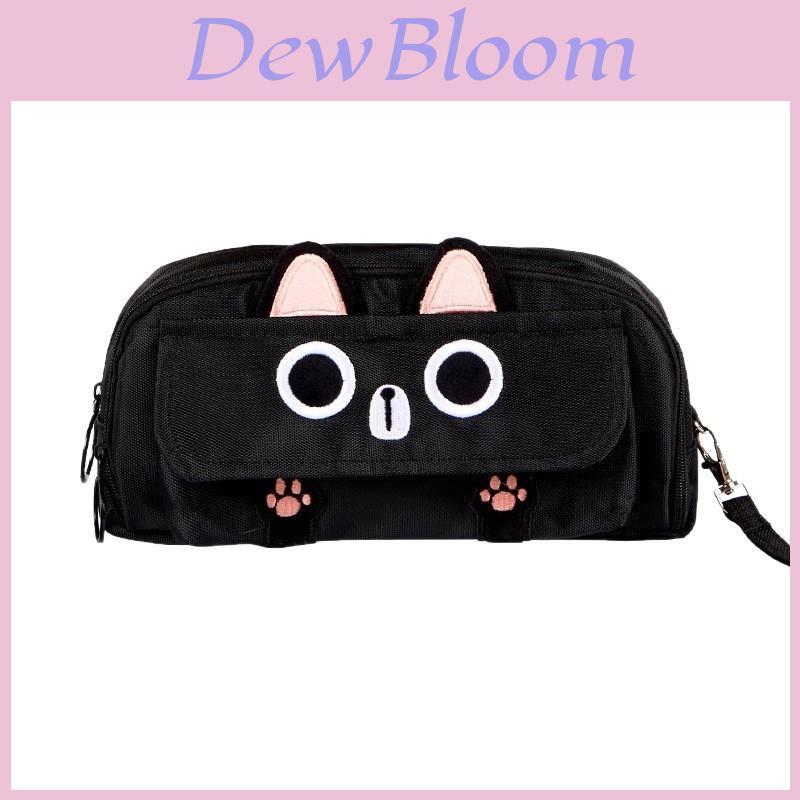 Cat Ears Pencil Case With Embroidery And Large Capacity For School Supplies
